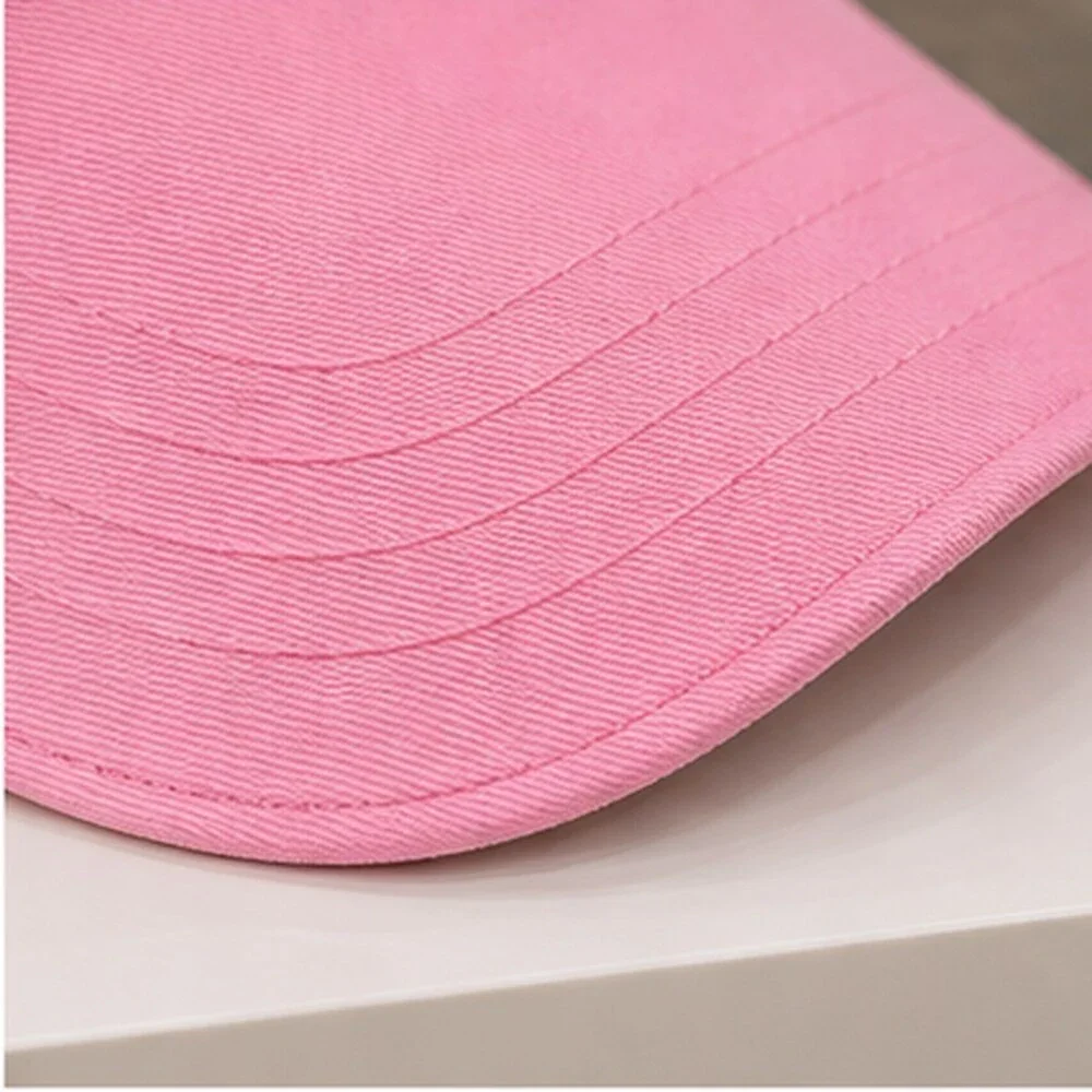 ALO Yoga Pink Gym Open Top Visor Hat Logo
